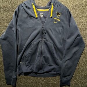 Nike Navy and Yellow West Virginia Hoodie